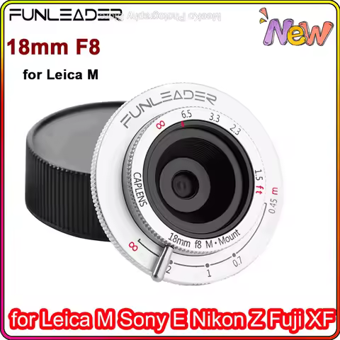 FUNLEADER 18mm F8.0 Pro Full Frame MF Camera Lens for Sony E Fuji XF Mount Camera Like Sony a73 a7c 