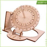 [LovoskibcMY] Equatorial Sundial Clock DIY Wooden Building Functional Teaching Aid Educational