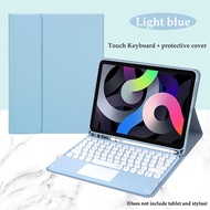 Casing Round keycap (ภาษาไทย) Bluetooth Keyboard With Touchpad For Samsung Galaxy Tab S6 Lite 10.4 SM P610 P615 P619 P613 2022 2020 A7 A8 S7 S8 With pen slot Tablet Cover