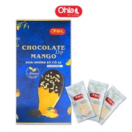 Ohla by Lucia Mango Chocolate Dip Snack Pack with Almond Flavor - Large Pack 10 Sachets