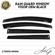 Toyota Innova 2016-2021 OEM Type Rain Guard Window Visor Black