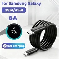 For Samsung 45W 25W SuperCharge Fast Charger with 6A Type-C Cable for Samsung Galaxy S25 S24 S23 S22