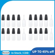 20Pcs Precision Tip Applicator Bottles, 10Ml/0.34Oz Dispensing Needle Bottle PET Empty Glue Bottle w
