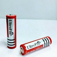MERAH SWAT BATTERY/ POLICE BATTERY ULTRA FIRE RED BATTERY 18650 6800mAh