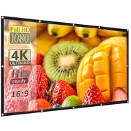 100 inch 16:9 HD Projector Screen, Anti-Crease Foldable Portable Indoor and Outdoor Projector Movies