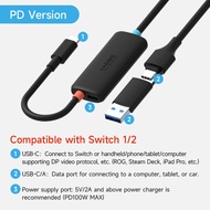 Hagibis การ์ดบันทึกวิดีโอ USB3.0 100W PD USB C เพื่อ USB A/USB C เล่นเกมสดและ Rekam Video เสียงสำหรั