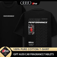 Audi rs men's cotton T-shirt streetwear sports luxury matching Audi performance printing summer casu