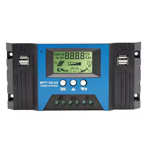 MPPT Solar Controller 12V/24V Auto 100A LCD Battery PV Cell Panel Charger Regulator Lamp 100W 200W 3