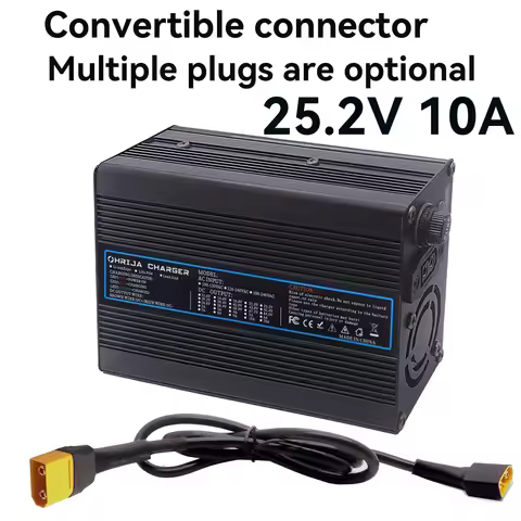 Detachable connector 25.2V 10A Aluminum case Lithium Battery Fast Charger For 24V 6S eries Lithium B