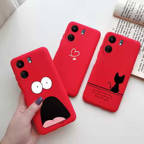 Case For Xiaomi Redmi 13C Global Version Soft Silicone Cute Cartoon Bumper Cover For Redmi 13C 13 C 