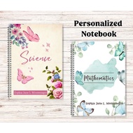 A&J Personalized Subject Composition Notebook 50 Leaves Wire Bind