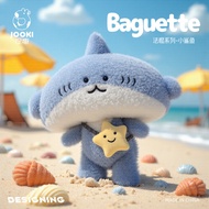 JOOKI Baguette Shark Plush Toy - French Bread Stuffed Animal, Cute Shark Doll with Baguette Costume,