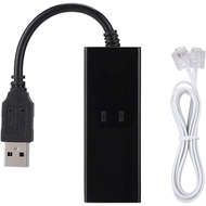 Penyesuai Rj11 ke USB Modem Faks USB 10 Abs Hitam USB 56K Modem Data Faks Suara Dial Up Luaran Sesua