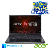 【記憶體升級特仕版】ACER Nitro V ANV15-51-55GN 黑 15.6吋電競筆電 (FHD IPS 165Hz/Intel i5-13420H/16G+16G DDR5/512G PCIE SSD/NVIDIA RTX 4050 6G/WIN 11)