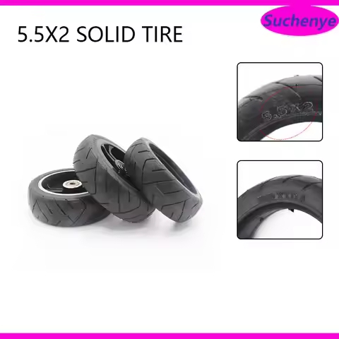 Jackhot Nes carbon fiber scooter solid tire with alloy rim High-quality 5.5x2 Solid wheels 5.5*2 tub
