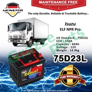Münster Robust MF CMF 75D23 | 75D23L (60AH) Car Battery Bateri Kereta for Isuzu ELF NPR Pro