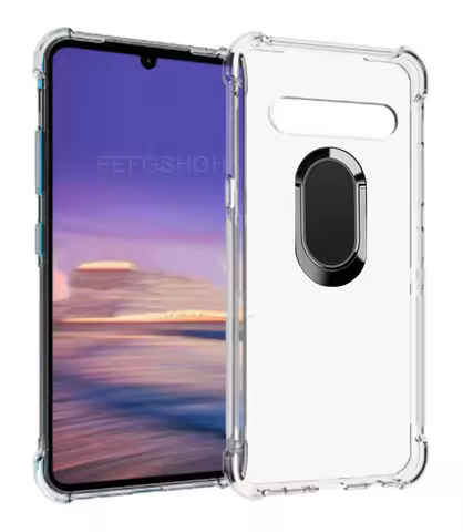 For LG V60 ThinQ 5G 6.8" LG V60ThinQ LM-V600, A001LG Back Ring Holder Bracket Phone Case TPU Soft Si