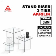 MFT Pro Stand Riser 3 Tier Acrylic - Acrylic Holder Stand - Multifunctional Acrylic Display 3-Tier S
