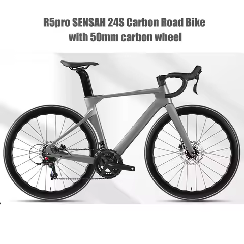 Twitter R5pro Carbon Road Bicycle SENSAH 2X12S Hydraulic Disc Brake Gravel Racing Bike With 50mm Car
