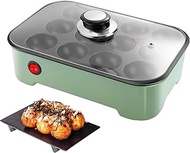 Electric Takoyaki Maker, 12 Holes Mini Octopus Ball Maker, Takoyaki Pan with Cover, Multi-Function Breakfast Machine for Making Pancake Balls, Puffs, Takoyaki