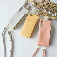 兼容多種型號 [帶袋智能手機保護套，收縮皮革]錢包袋，支架功能，國產 BS16K