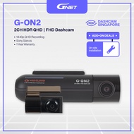 GNET G-ON 2 Dual-Channel Quad HD 2K + 1080p Dashcam [Made-in-Korea] | [Installation Inclusive]