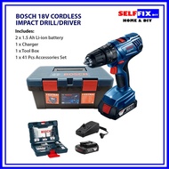 Bosch GSB180-Li 18V Cordless Impact Drill/Driver Kit Hammer Drill with Tool Box (6 Months Local Warranty)