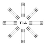 5x20MM 1A 250V Slow Blow Glass Fuses 1 Amp 250 Volt 0.2 x 0.78 Inch Slow-Acting Time-delay Fuse T1AL