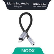 NODX Lightning to Jack 3.5mm Audio Converter Splitter/ (iphone)