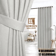 Plain blackout curtains with 9 waves and 12 waves, abstract fiber, matte front, glossy back