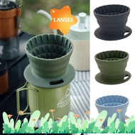 LANSEL Coffee Filters, Silicone Collapsible Coffee Dripper, Portable Reusable Home Outdoor Camping Coffee Funnel