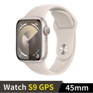 Apple Watch S9 GPS 45mm 星光鋁錶殼配星光運動錶帶(S/M)