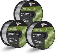haxiaoer .030'' Flux Core Welding Wire MIG Welding Wire 3 Pack 2 Pounds E71T-GS Gasless Mild Steel M