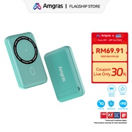 Amgras PowerMeta 10K Wireless Powerbank Fast Charging WIth Foldable Phone Stand Super Magnetic (22.5
