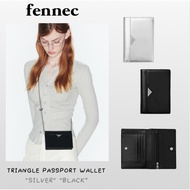 [FENNEC] TRIANGLE PASSPORT WALLET 2COLORS - BLACK SILVER