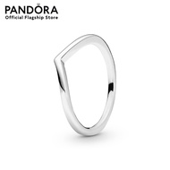 Pandora Silver Polished Wishbone Ring เครื่องประดับ แหวน แหวนเงิน สีเงิน แหวนสีเงิน แหวนเพชร แหวนแพน