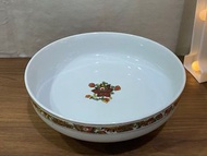 早期 金義合 製 陶瓷 花卉 盤 盆 羹 碗 vintage ceramic floral dish wear plate
