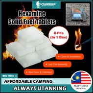 UtanKing™ 8 Hexamine Fuel Tablet Lilin BBQ Solid Fuel Stove Camping Fire Starter Gel Masak Arang Api