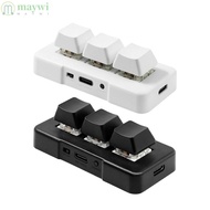 MAYWI Keyboard, MK321U MK321G MK321BT Mini Customized Keyboards,  Black White 3-key USB+BT Dual-mode