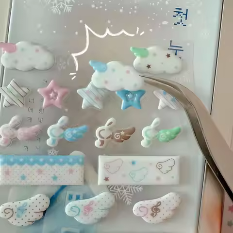 foam mint chocolate 3D star wing stickers