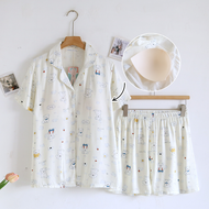 ชุดนอน Muslin Pajamas Organic bamboo (A1044 E1044 B1044 )