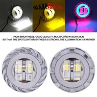 BLACKFUNNY 8000LM Motorcycle Headlight LED Angel Devil Eyes Headlight Projector Lens High/Low Beam S