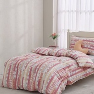 單人/冬月羽絨被/好收納、可機洗、免被套、超保暖-花舞紅