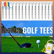 MYRONGMY 100pcs White Striped Golf Tee, 69/83mm Wooden Golf Wood Tees, Professional Digital Scale Go