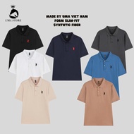 Combo of 3 UMA Men's Polo Shirts with Embossed Horse Embroidery in Cool Pique Cotton Fabric, Youthfu