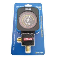 เกจ์วัดน้ำยาแอร์ หัวเดี่ยว VALUE  VRM1-B-0403  (วัดได้ทุกน้ำยา)