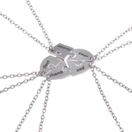【Barista】 5-piece Fashion Best Friend Forever and Ever Pendant Zinc Alloy Metal BFF Necklace Friends