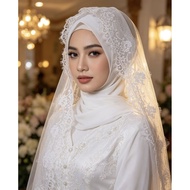 Veil Luna Veil Nikah Veil Pengantin Veil Off White
