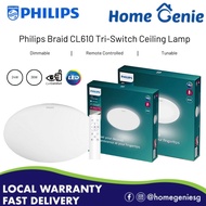 Philips Braid CL610 Tri-Color Ceiling Light with Remote Control | Tunable, Dimmable, Brightness Cont