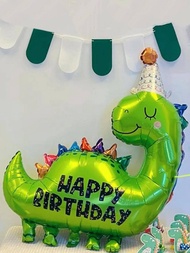 1入組恐龍形狀裝飾卡通動物形狀塑膠小氣球適用於生日派對